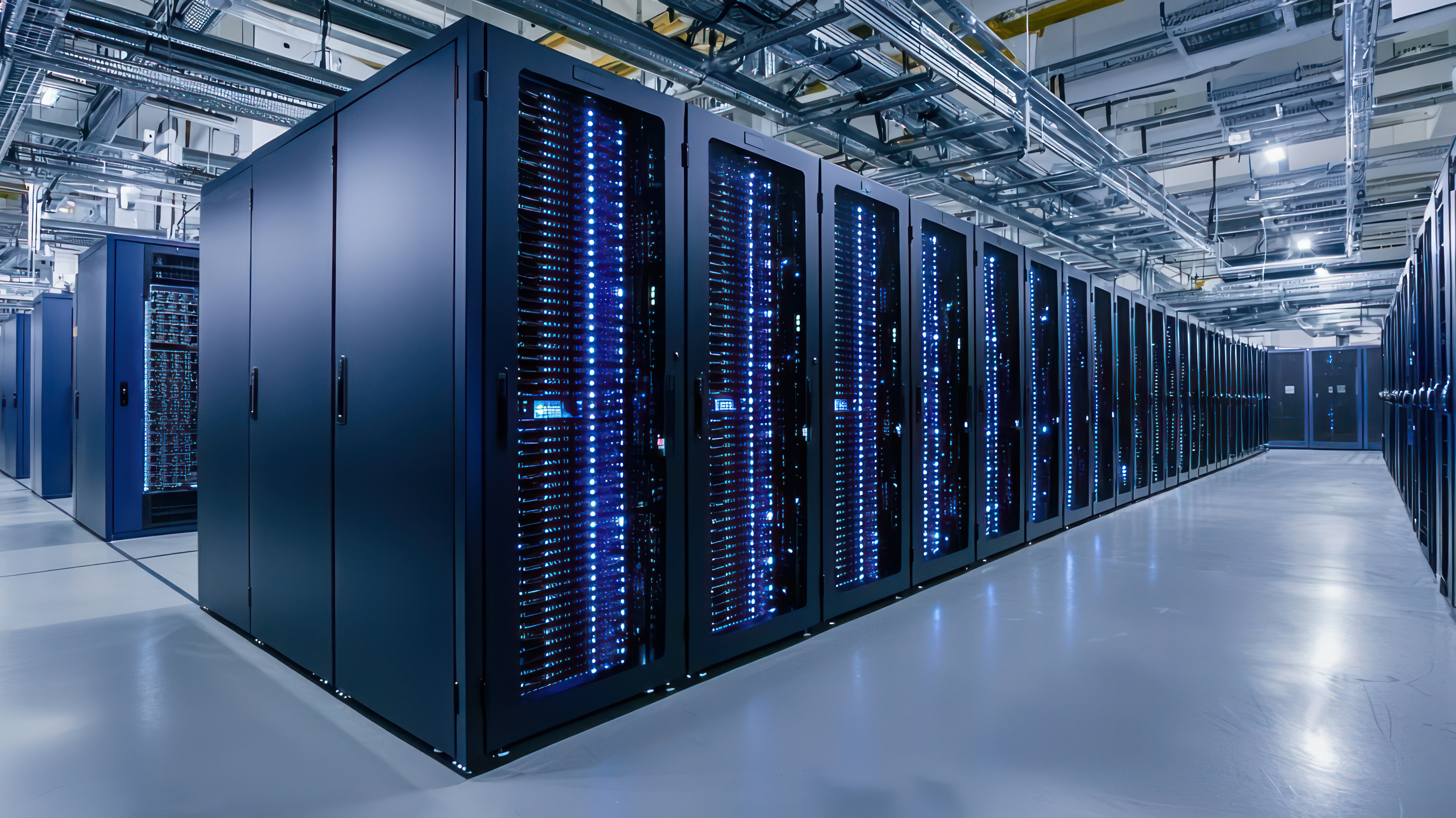Server racks in private datacenter