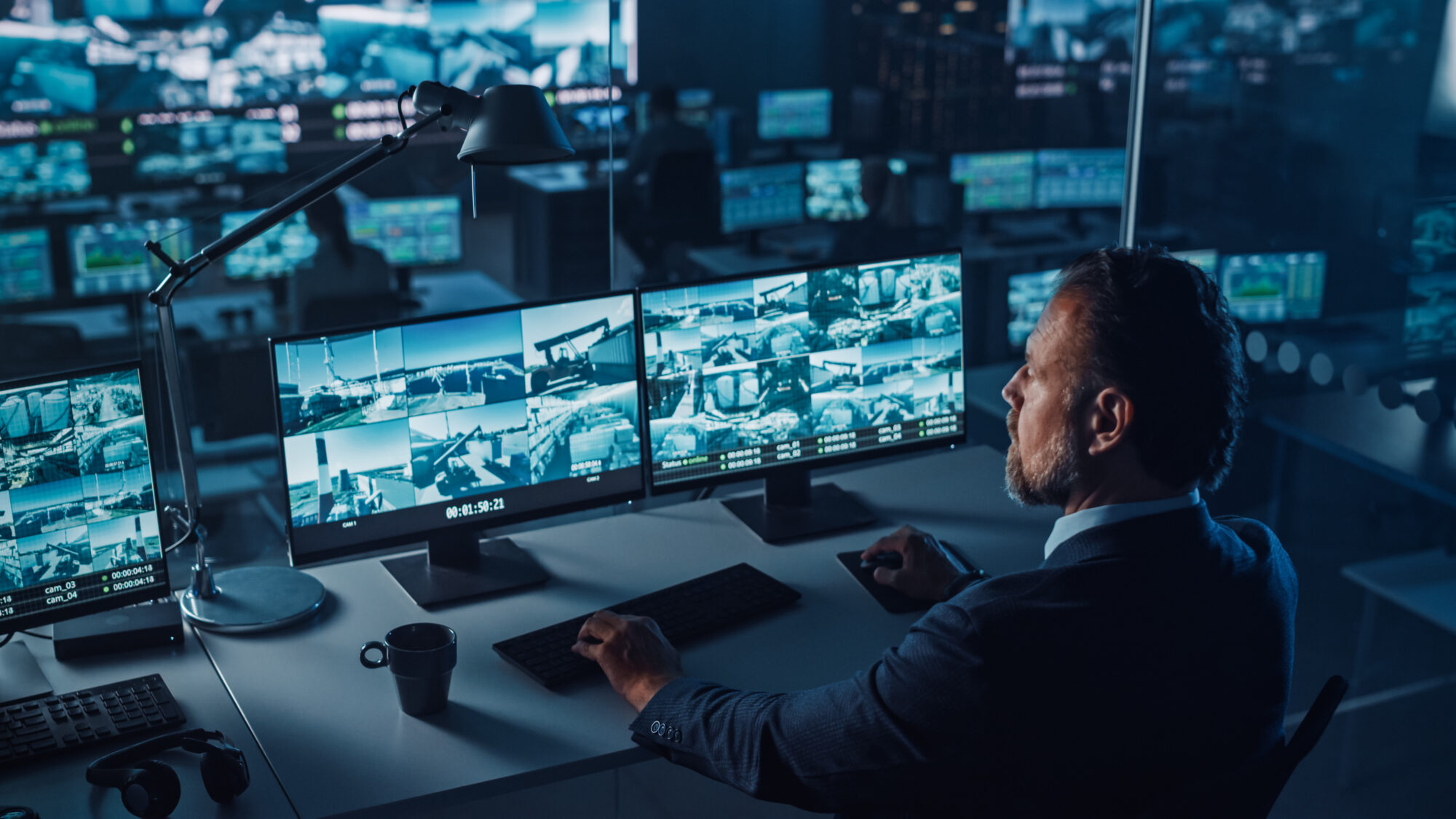 Video wall in operations control room